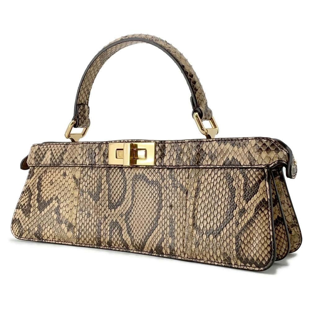 Fendi Peekaboo Ic You Horizontal Python Handbag W… - image 2